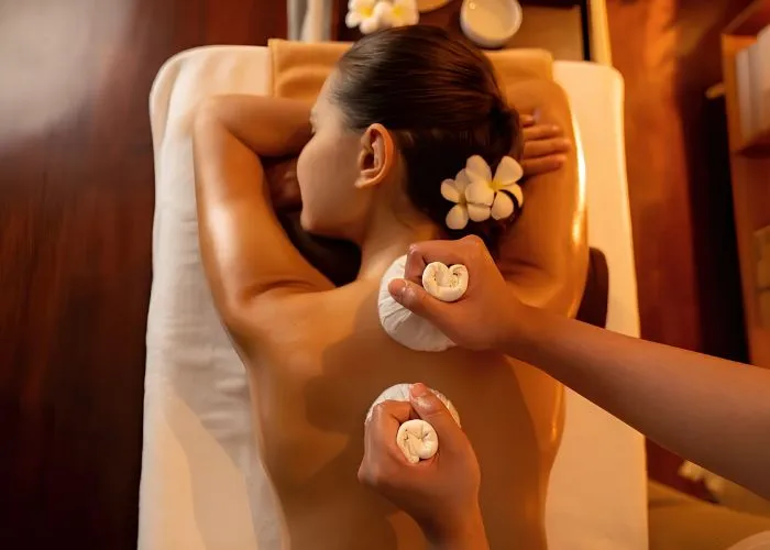 Relaxing aromatherapy massage session at a spa in RS Puram Coimbatore with soothing ambiance and professional therapist care
