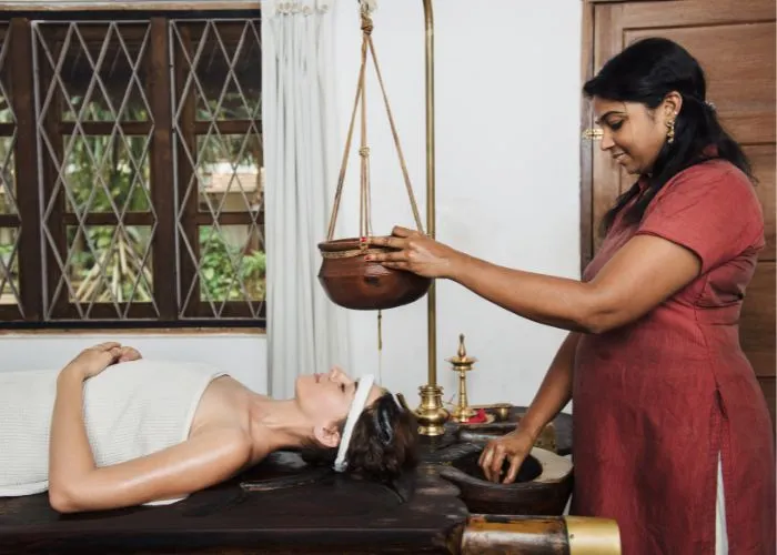 Ayurvedic spa in Coimbatore with Abhyanga massage therapy for relaxation